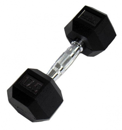 Гантель неразборная Perform Better Rubber Encased Hex Dumbbells 17,5 кг гексагональная
