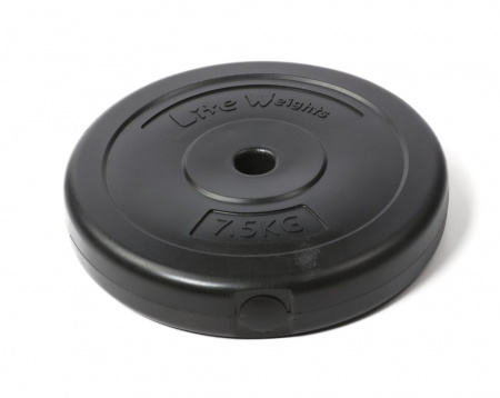 Диск  пластиковый Lite Weights 7,5 кг (26 мм, черный)
