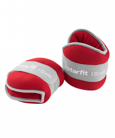 Утяжелители универсальные Starfit WT-502, 1,5 кг x 2, малиновый