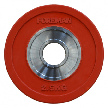 Диск бампированный Foreman FM/BM 2,5 кг (51 мм, красный)
