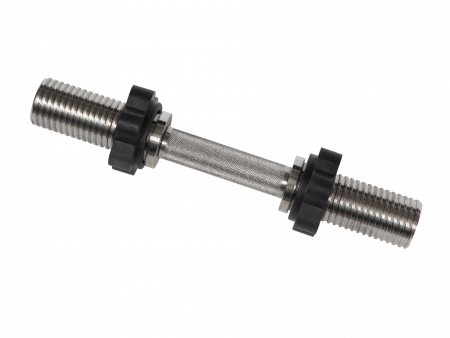 Гриф для гантели MB Barbell хромированный (длина 390 мм, диаметр 50 мм), замок-гайка