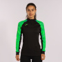 Толстовка женская Joma Elite IX черно-зеленая