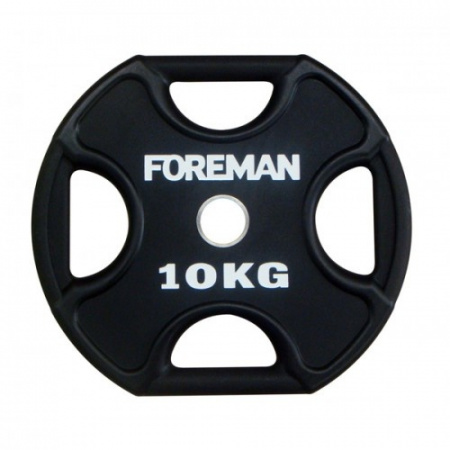 Диск уретановый Foreman Plate X-Training 10 кг (51 мм, черный)