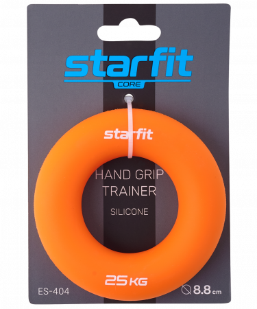 Эспандер кистевой Starfit ES-403 Кольцо, диаметр 8,8 см, 25 кг, силикагель, оранжевый