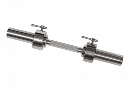 Гриф для гантели MB Barbell хромированный (длина 530 мм, диаметр 50 мм), замок с ломающимся стопором