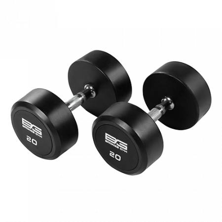 Гантель неразборная Bronze Gym 20 кг обрезиненная