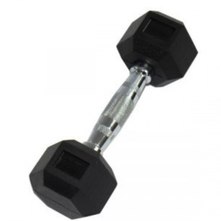 Гантель неразборная Perform Better Rubber Encased Hex Dumbbells 5 кг гексагональная