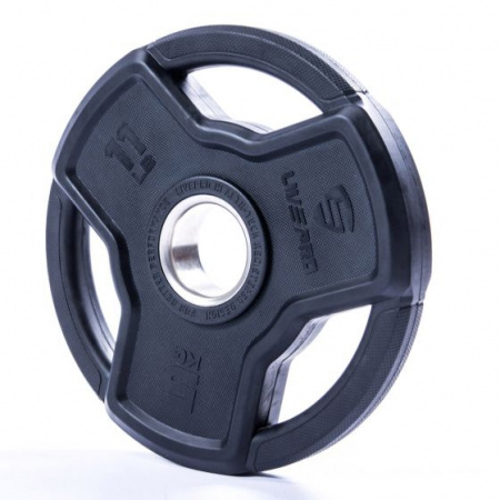 Диск обрезиненный Livepro Premium Rubber 5 кг (51 мм, черный)