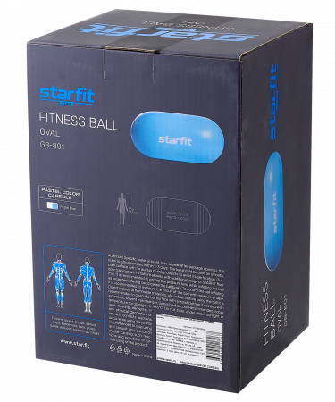 Фитбол овальный Starfit GB-801 50x100 см, синий пастель