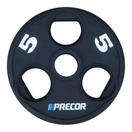 Диск уретановый Precor с тройным хватом 5 кг (51 мм, черный)