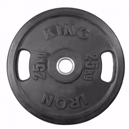 Диск евро-классик Iron King с двойным хватом 25 кг (51 мм, черный)