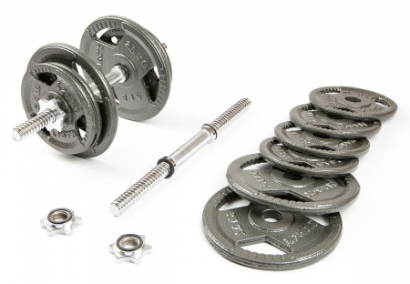 Гантели разборные Atlas Sport Hammertone 2 x 11,5 кг с железной ручкой