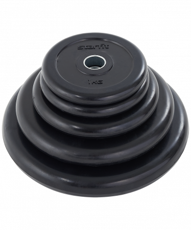 Диск обрезиненный Starfit 1,25 кг (26 мм, черный)