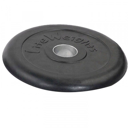 Диск обрезиненный Lite Weights 5 кг (51 мм, черный)