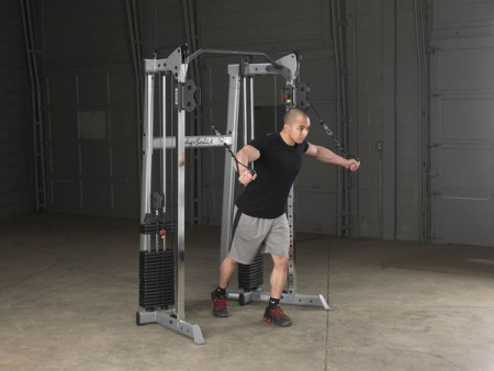 Кроссовер угловой Body Solid с двумя весовыми стеками по 72,5 кг
