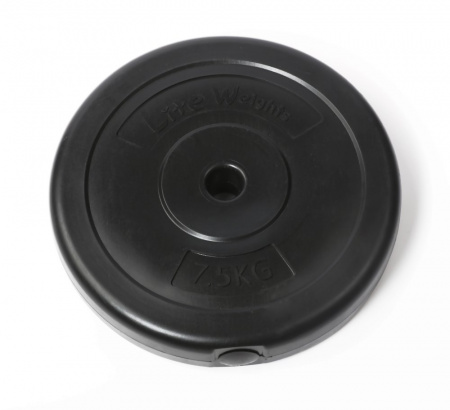 Диск  пластиковый Lite Weights 7,5 кг (26 мм, черный)