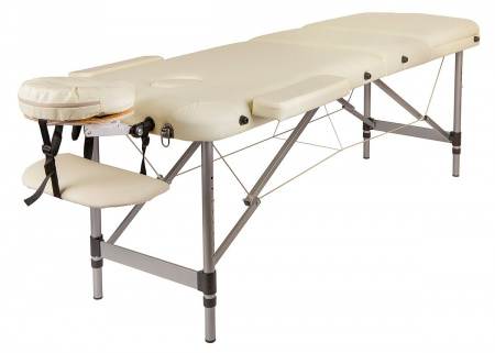 Массажный стол складной Atlas sport 60 см 3-с алюминиевый (бежевый)