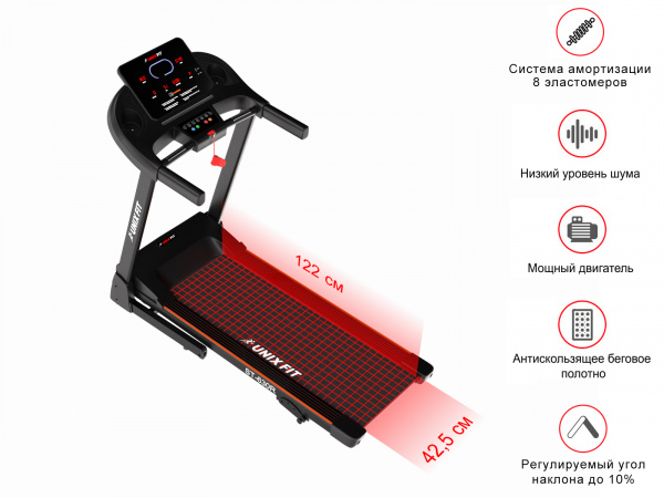 Беговая дорожка Unixfit ST-630R (черная)