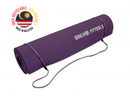 Коврик для йоги Original FitTools 1900х600 6 мм фиолетовый
