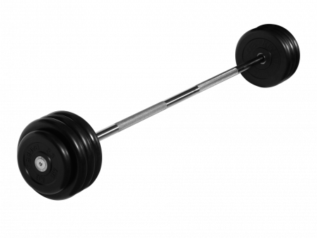 Штанга неразборная MB Barbell 40 кг с грифом 25 мм, обрезиненные диски