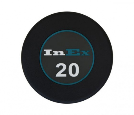 Набор фиксированных обрезиненных гантелей InEx Gmax 2,5-20 кг, 8 пар, наклейка редизайн