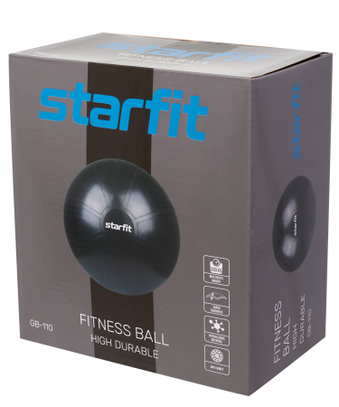Фитбол высокой плотности Starfit GB-110 антивзрыв, 1200 гр, серый, 65 см