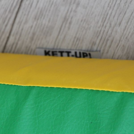 Мат гимнастический Kett-Up 1500х1000х80мм, ПВХ, зеленый/желтый