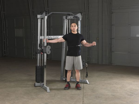 Кроссовер угловой Body Solid с двумя весовыми стеками по 72,5 кг