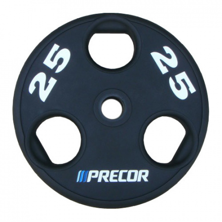 Диск уретановый Precor с тройным хватом 25 кг (51 мм, черный)