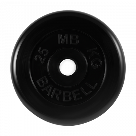 Диск обрезиненный Barbell Стандарт 25 кг (51 мм, черный)