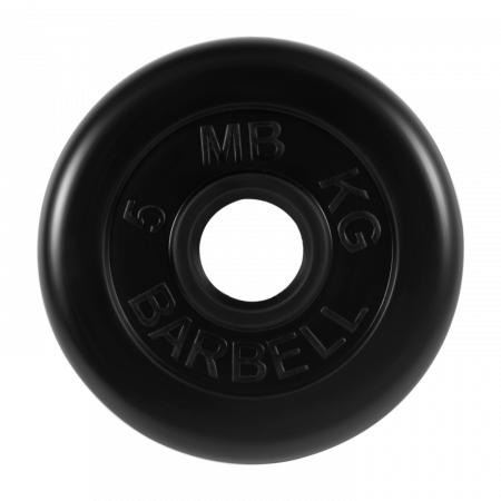 Диск обрезиненный Barbell Стандарт 5 кг (51 мм, черный)