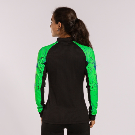 Толстовка женская Joma Elite IX черно-зеленая