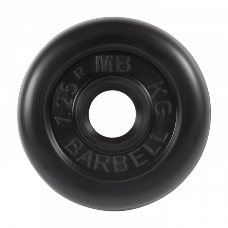Диск обрезиненный Barbell Стандарт 1,25 кг (26 мм, черный)