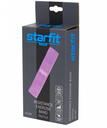 Мини-эспандер Starfit ES-204, высокая нагрузка, текстиль, фиолетовый пастель