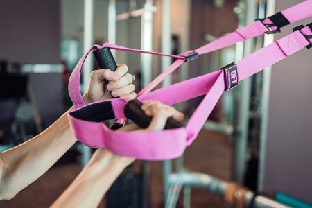 Набор петель для функционального тренинга профессиональный Original FitTools Pink Unicorn с дополнительным карабином