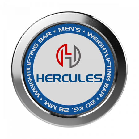 Гриф для штанги Hercules Men's Corrugated прямой тяжелоатлетический (длина 2200 мм, диаметр 50 мм, нагрузка до 800 кг), замок с пружинным стопором