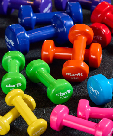 Гантель виниловая неразборная Starfit DB-101 5 кг