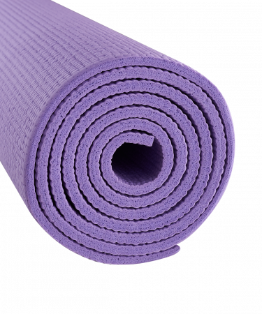 Коврик для йоги и фитнеса Starfit FM-104, PVC, 183x61x0,8 см, фиолетовый пастель