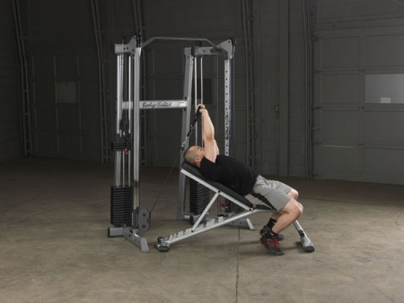 Кроссовер угловой Body Solid с двумя весовыми стеками по 72,5 кг