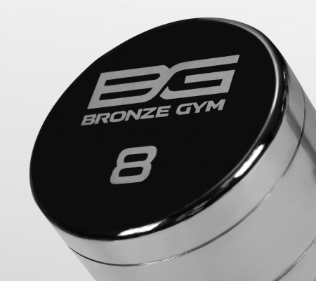 Гантель неразборная Bronze Gym 8 кг хромированная