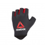Перчатки для фитнеса Reebok (черный/красный), разм.M