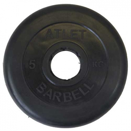 Диск обрезиненный черный MB Atlet d-31 5 кг