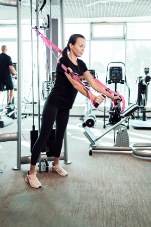 Набор петель для функционального тренинга профессиональный Original FitTools Pink Unicorn с дополнительным карабином