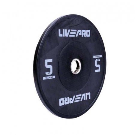 Бампированный диск Livepro Black Rubber Bumper Plate 5 кг