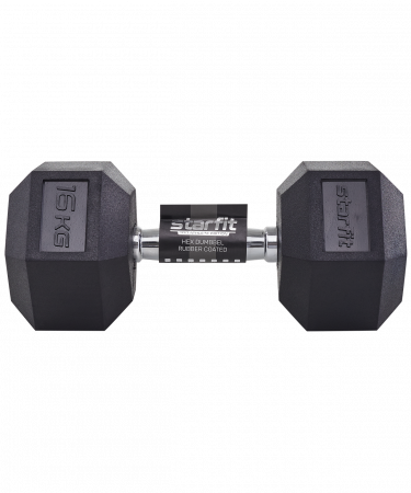 Гантель гексагональная обрезиненная Starfit DB-301 16 кг